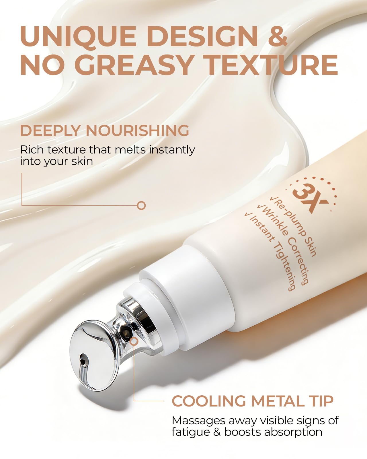 LA.PERSONAL Wrinkle Filler: Instant Eye & Face Lift Cream with Collagen & Multi-Peptide Complex (0.53 oz)