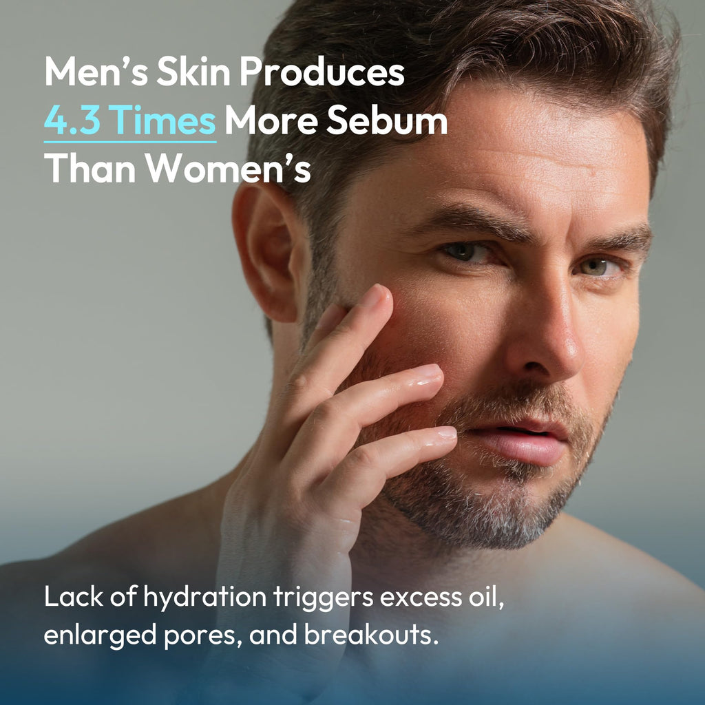 LAB BY He is_ Men's Face Moisturizer – 24-Hour Hydration & Pore Control