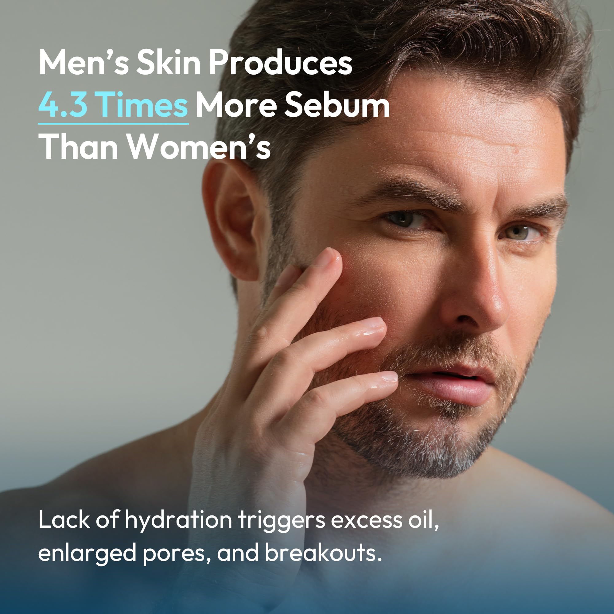 LAB BY He is_ Men's Face Moisturizer – 24-Hour Hydration & Pore Control
