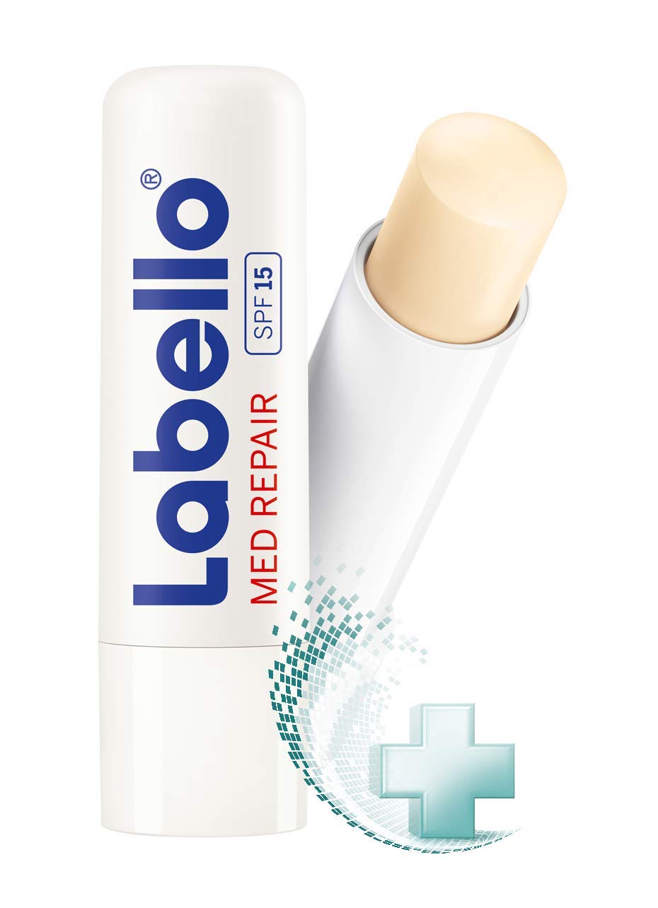 Labello Med Repair 3 pcs – Special Lip Care with Natural Oils, Vitamin E & SPF 15 | Germany
