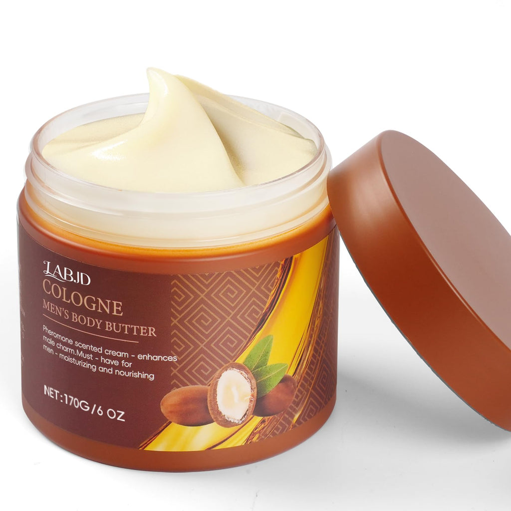 LABJD Cologne Body Butter for Men – 2 Pack Pheromone Scented Moisturizer