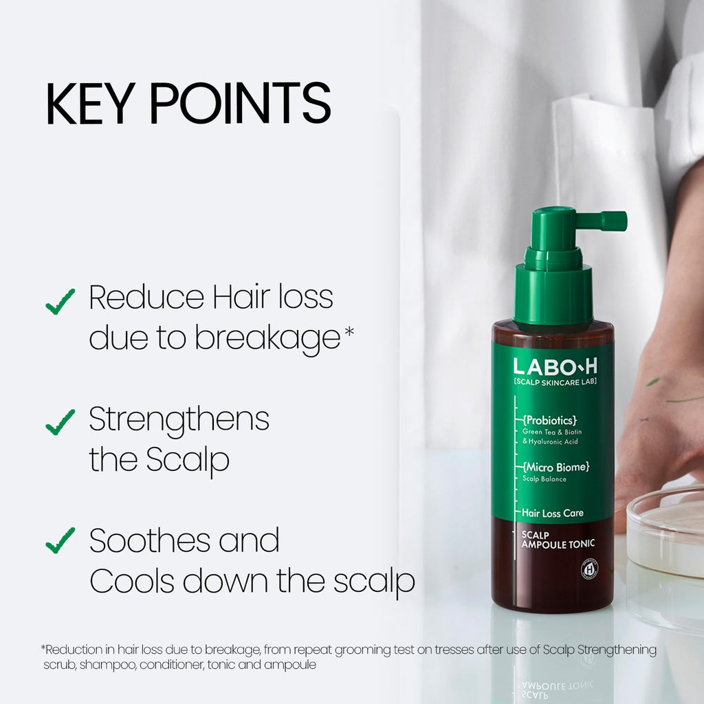 LABO-H Scalp Strengthening Spray – Vegan Tonic for Hair Growth & Anti-Loss | Rosemary & Peppermint