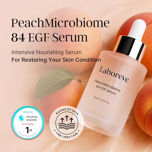 Laboreve PeachMicrobiome 84 EGF Serum | Probiotic Skincare for Hydration, Elasticity & Radiance | Korean Microbiome Science