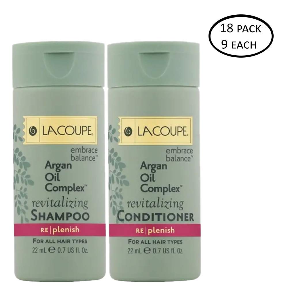 LA COUPE Shampoo & Conditioner Set – 18 x 0.75oz (9 Shampoo + 9 Conditioner)