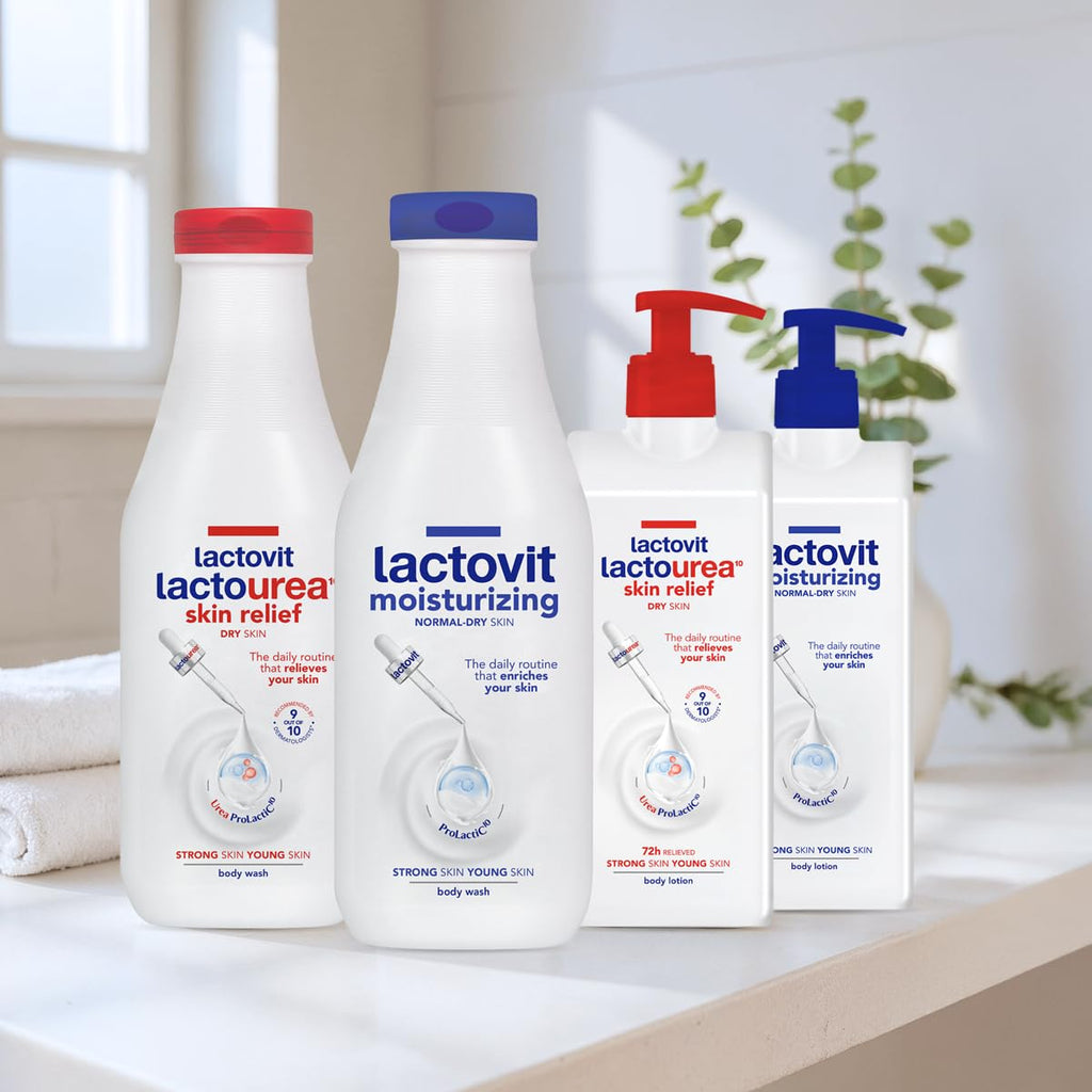 Lactovit Moisturizing Body Wash | Hydrating Shower Gel for All Skin Types | ProLactiC10, Collagen & Elastin Booster | 6 x 600 ml