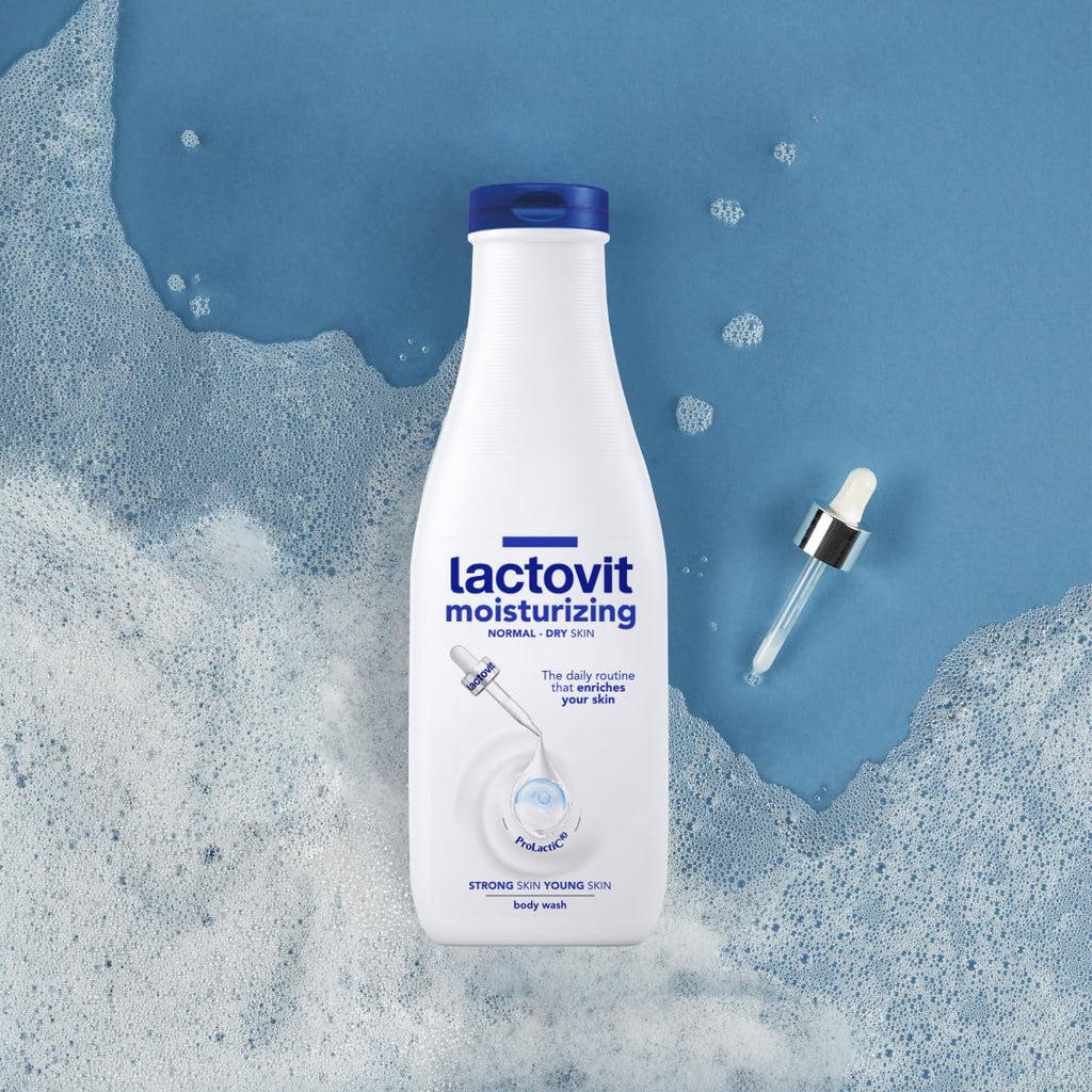Lactovit Moisturizing Body Wash | Hydrating Shower Gel for All Skin Types | ProLactiC10, Collagen & Elastin Booster | 6 x 600 ml