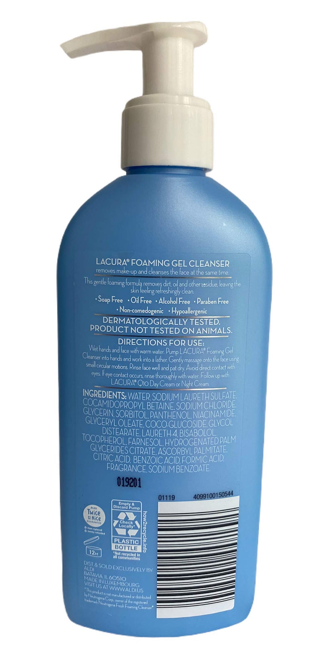 Lacura Face Care Hydrating Facial Cleanser – Mild, pH-Balanced 8.45 oz / 250 ml – Made in Germany