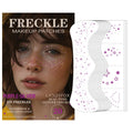 LADDYFOX 20 Pcs Purple & Silver Glitter Freckles – Waterproof, 48h Temporary Face Tattoos