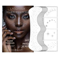 LADDYFOX 20 Pcs Silver Face Patches – Glitter Freckles, Waterproof Temporary Tattoos