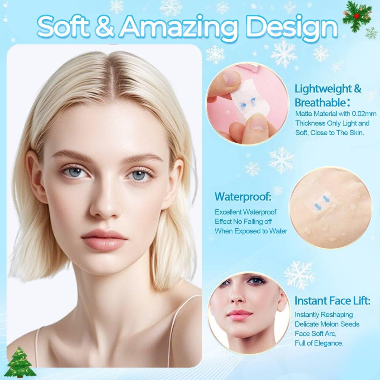 LadPemo Face Lift Tape – 144 Invisible Patches for Instant Lift & Contour