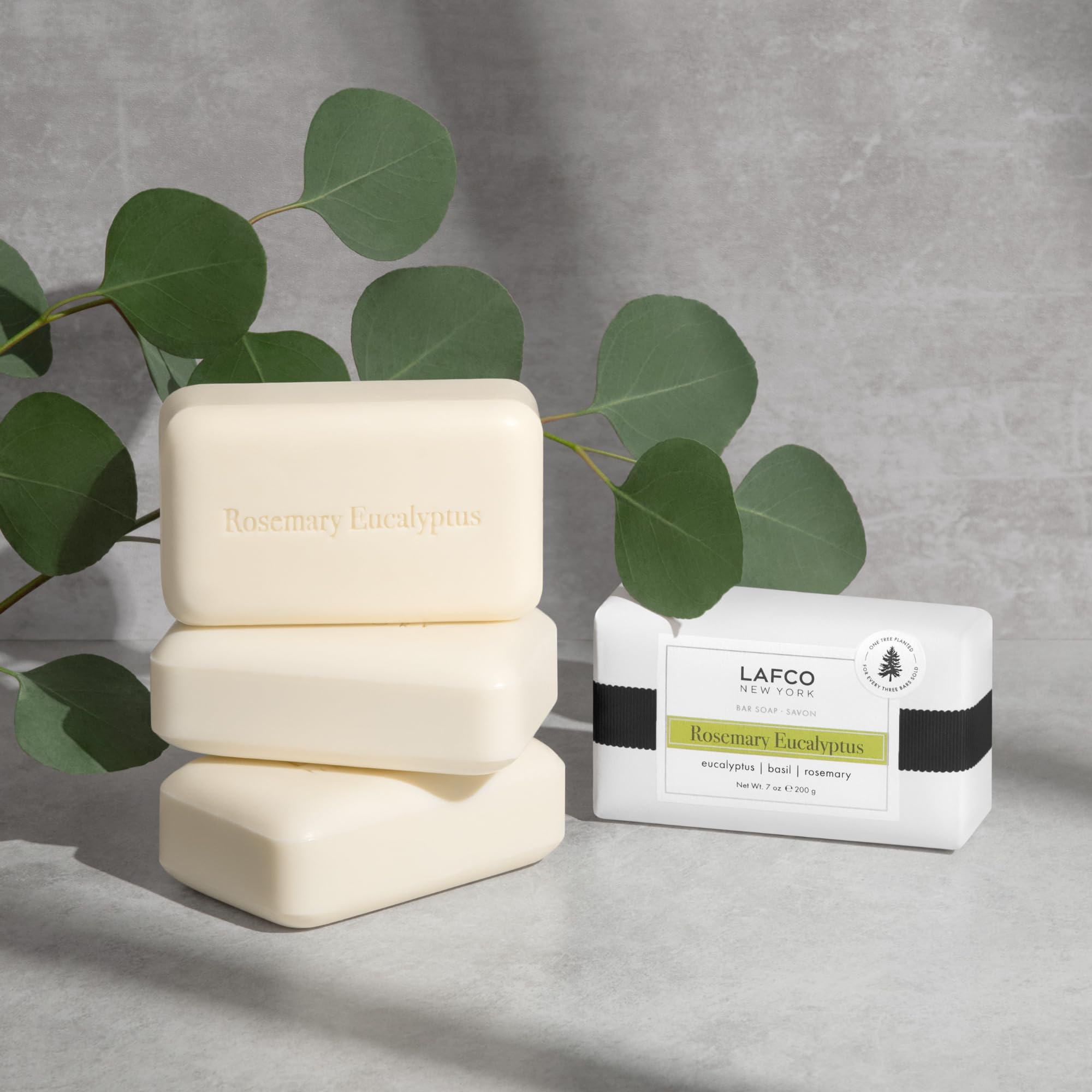 LAFCO New York Bar Soap Rosemary Eucalyptus – Ultra-Hydrating, All Skin Types, 7 oz