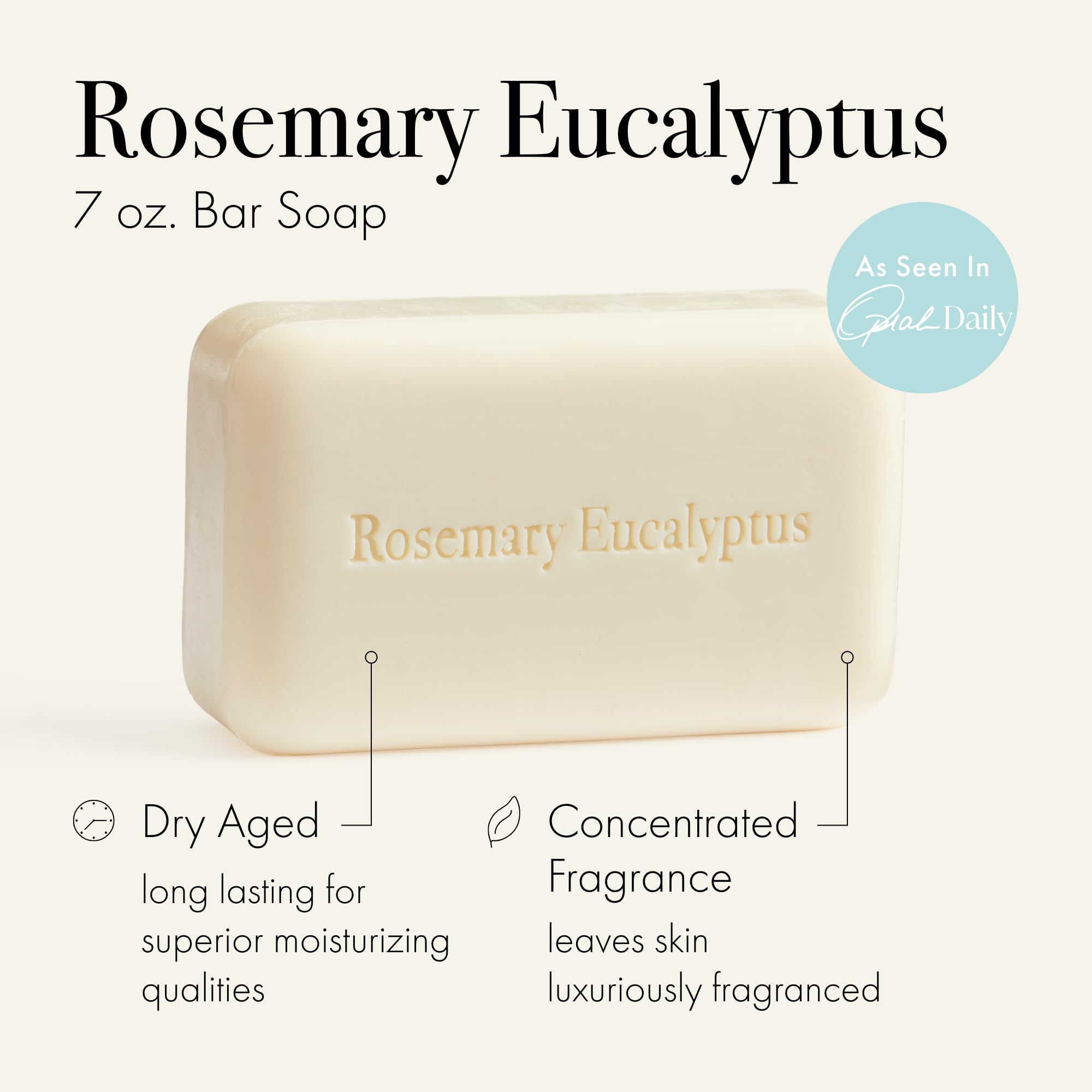 LAFCO New York Bar Soap Rosemary Eucalyptus – Ultra-Hydrating, All Skin Types, 7 oz
