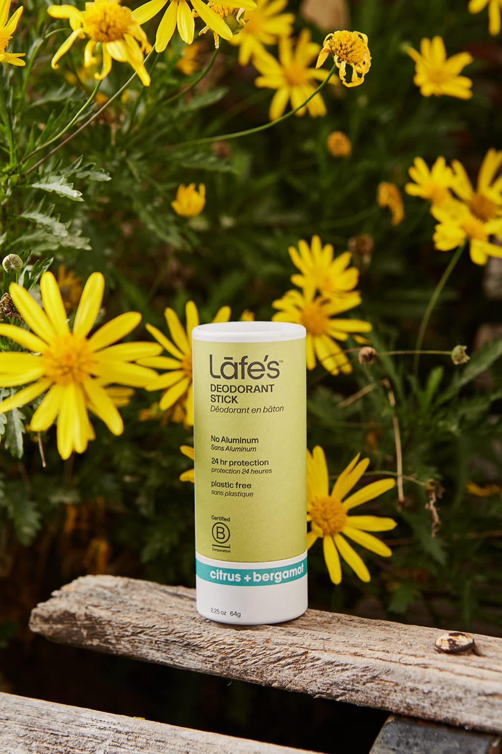 Lafe's Natural Deodorant | 2.25oz Plastic-Free Paper Packaging | Citrus & Bergamot, 24-Hour Protection