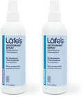 Lafe's Natural Deodorant 8oz Unscented Spray | 24-Hour Protection (Pack of 2)