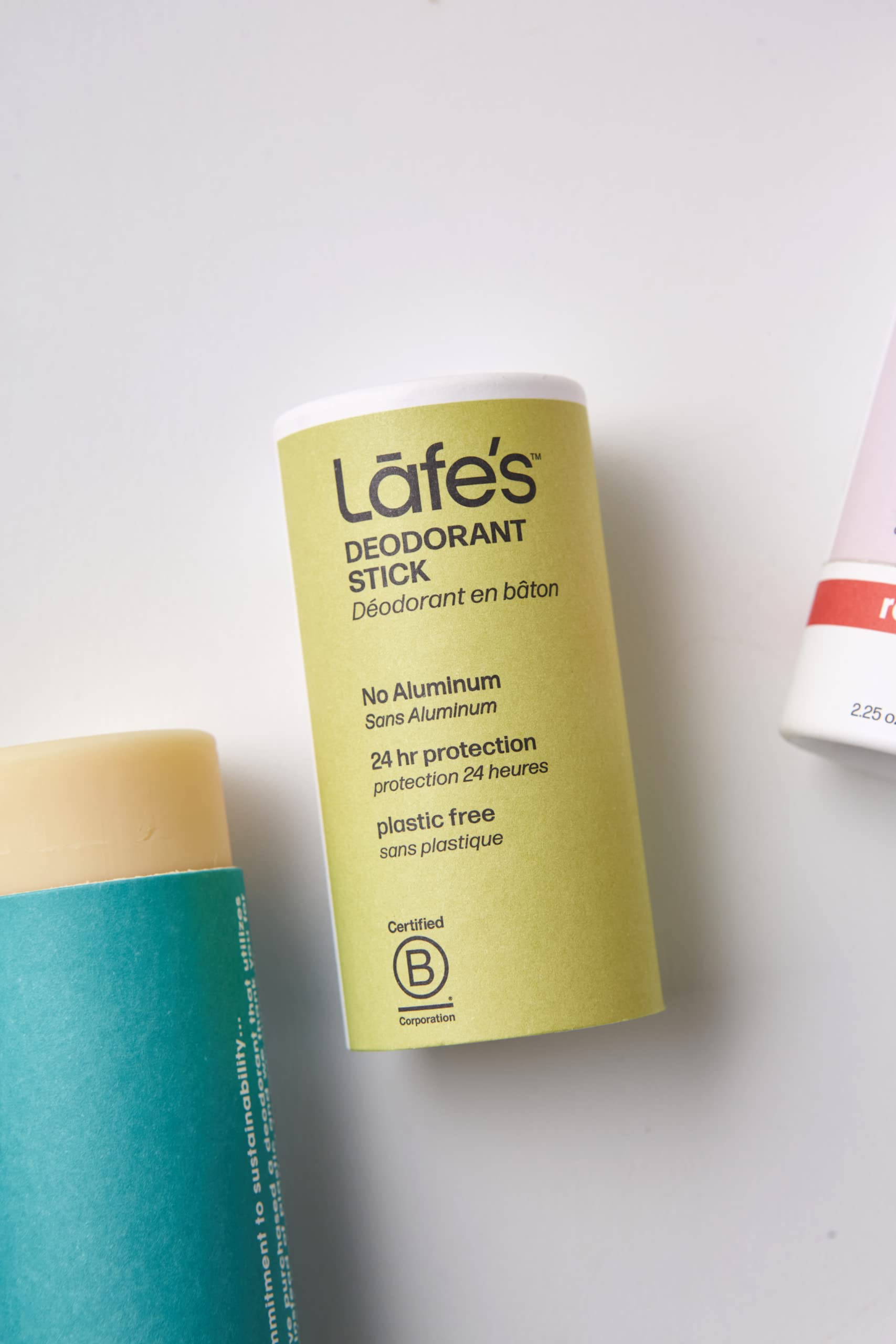 Lafe's Natural Deodorant | 2.25oz Plastic-Free Paper Packaging | Citrus & Bergamot, 24-Hour Protection