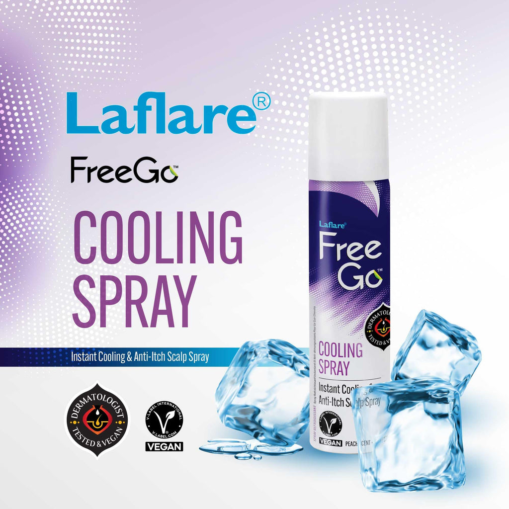 Laflare Cooling Spray for Braiding, Wig & Weaving – Instant Temperature Relief & Itch Comfort (80 ml)