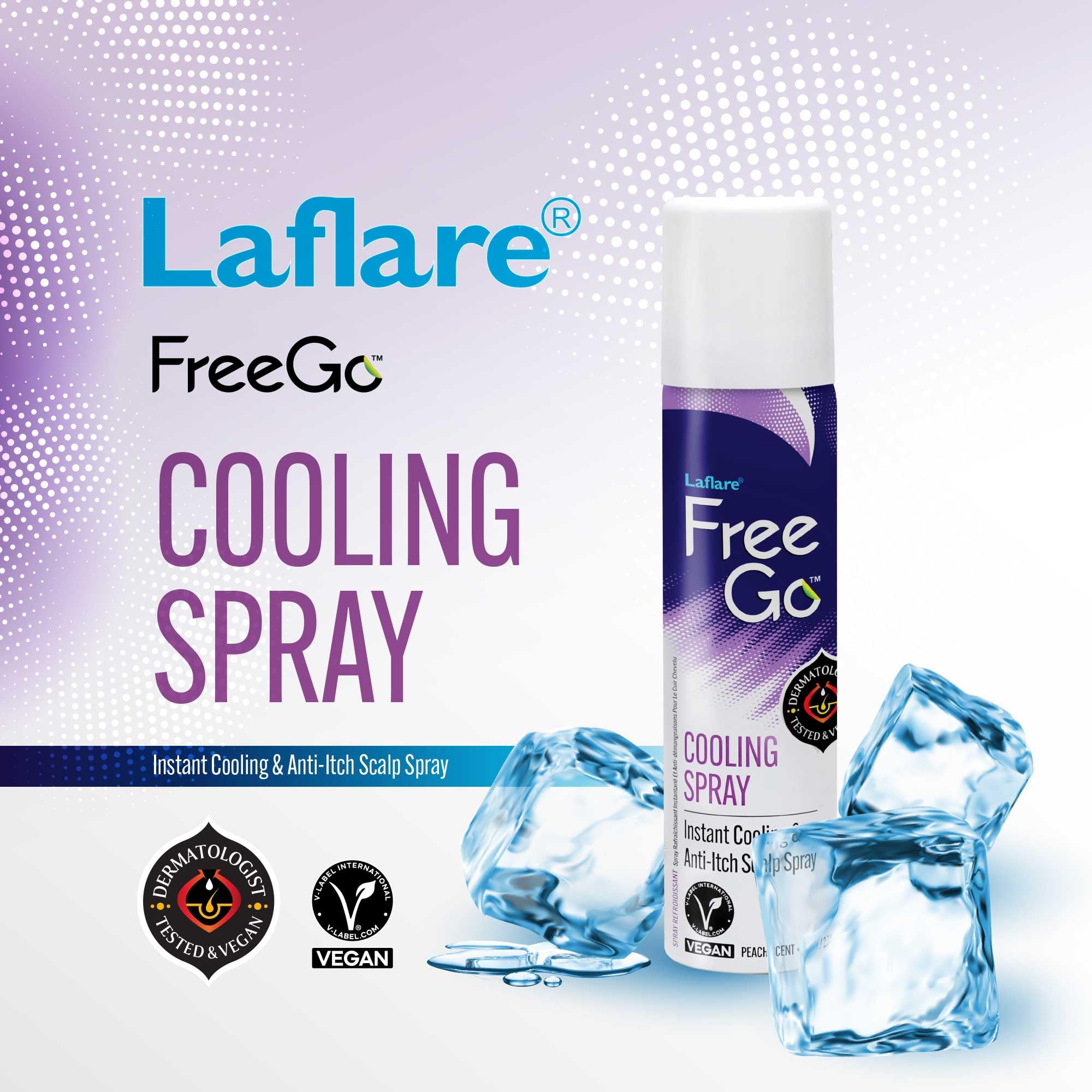 Laflare Cooling Spray for Braiding, Wig & Weaving – Instant Temperature Relief & Itch Comfort (80 ml)