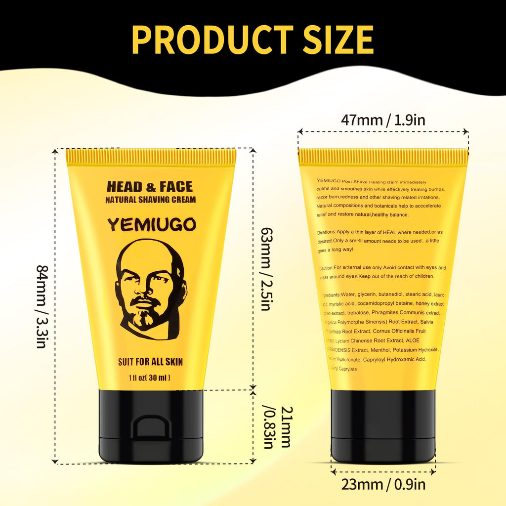 Lagogia Bee Shaving Cream – Light, Smooth Shave for Face & Head, 2-Pack (2 x 30ml)