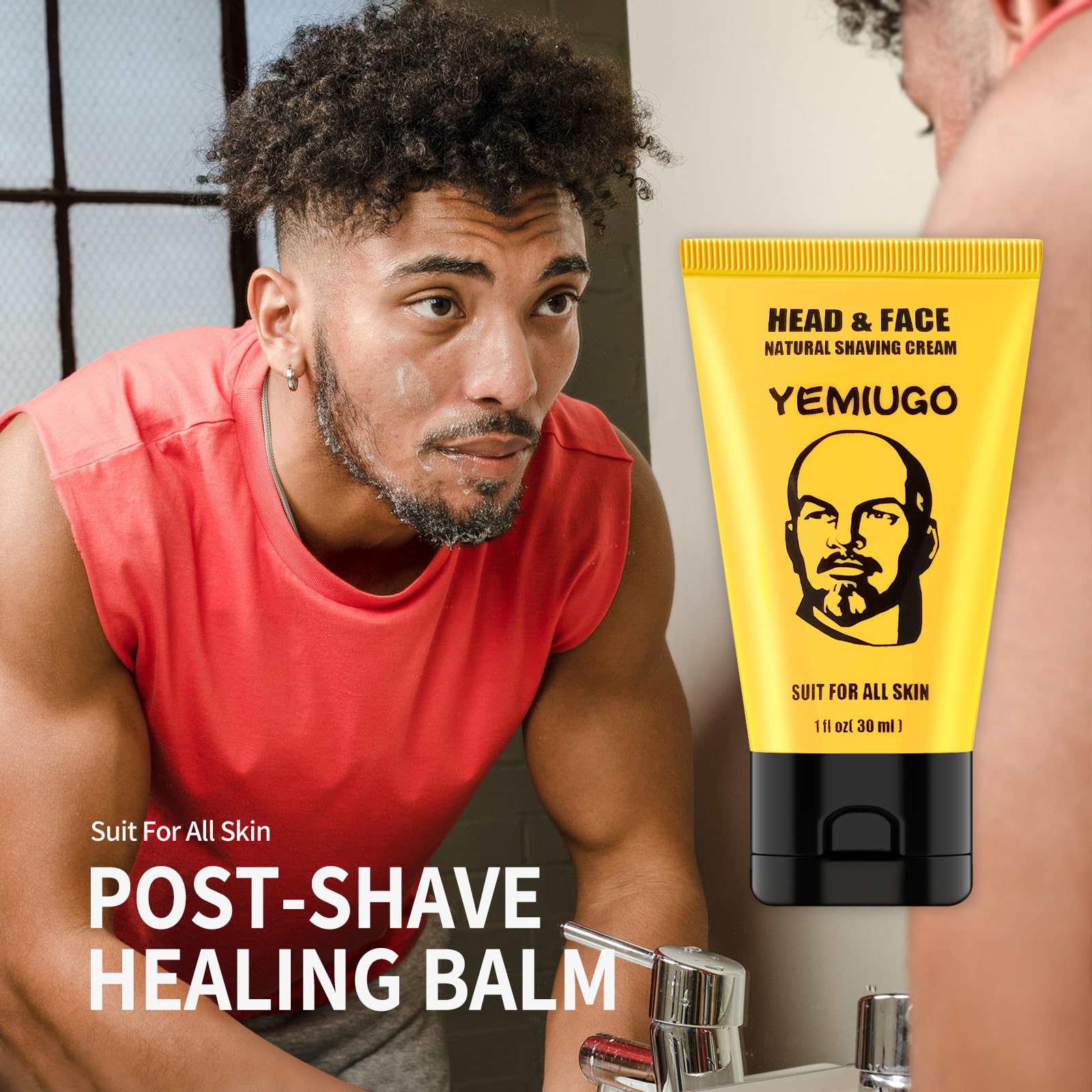 Lagogia Bee Shaving Cream – Light, Smooth Shave for Face & Head, 2-Pack (2 x 30ml)