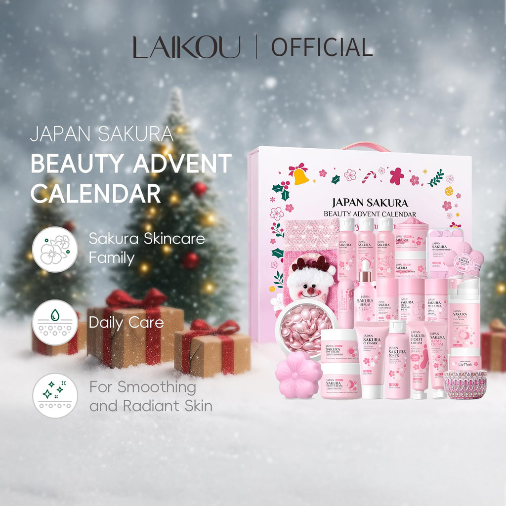 LAIKOU Japan Sakura Beauty Advent Calendar 2025 — 24 Days of Skincare Surprises