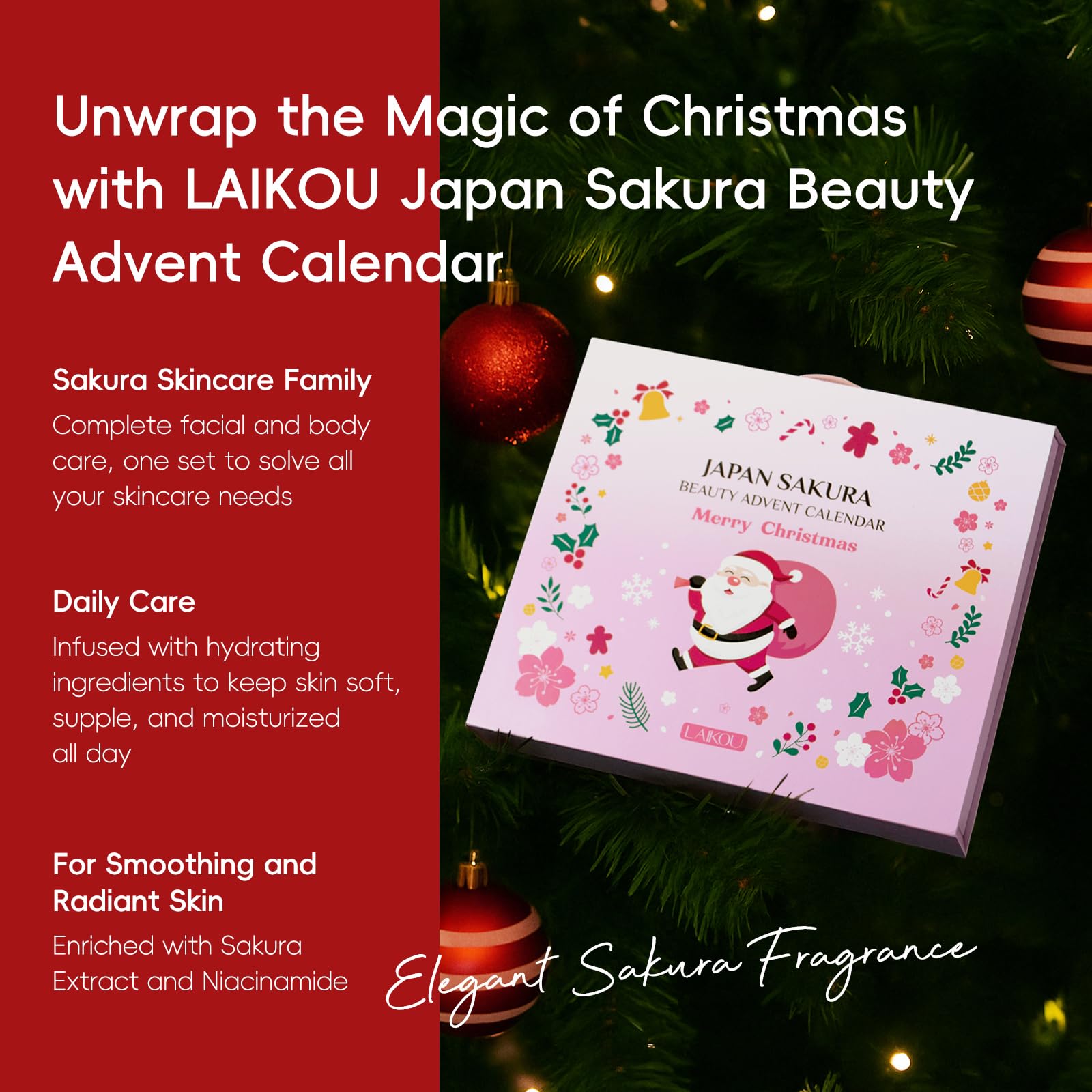 LAIKOU Japan Sakura Beauty Advent Calendar 2025 — 24 Days of Skincare Surprises