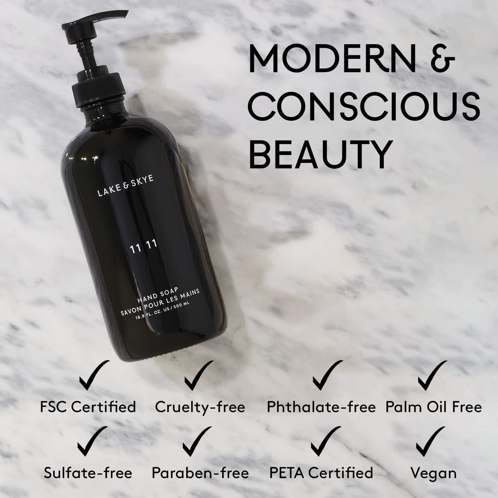 Lake & Skye 11 11 Hand Soap – Clean Skin Musk, Uplifting Scent (16.9 fl oz)