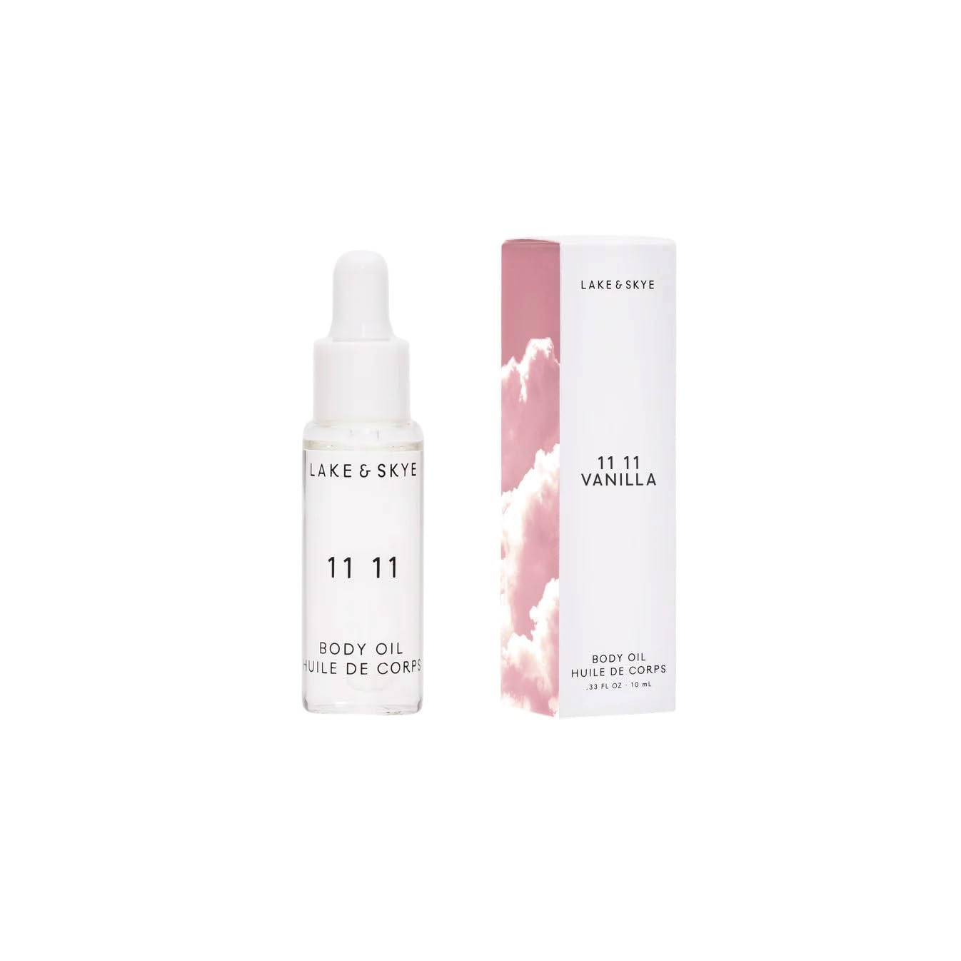 Lake & Skye 11 11 Vanilla Body Oil – Hydrating All-Over Moisturizer, Vegan, Paraben-Free, 10mL