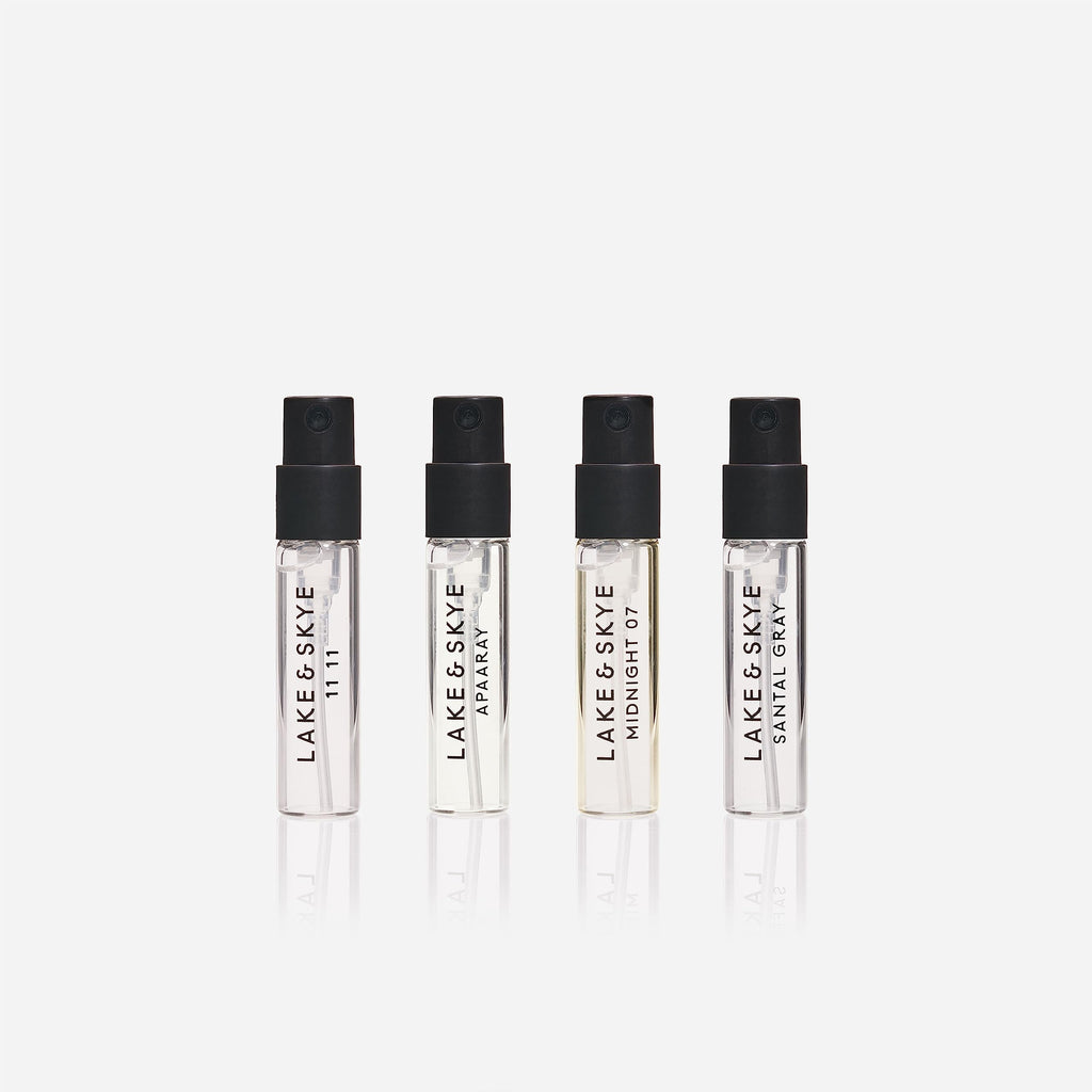 Lake & Skye 4 Piece Discovery Set 4.0 – 11 11, Apaaray, Midnight 07, Santal Gray