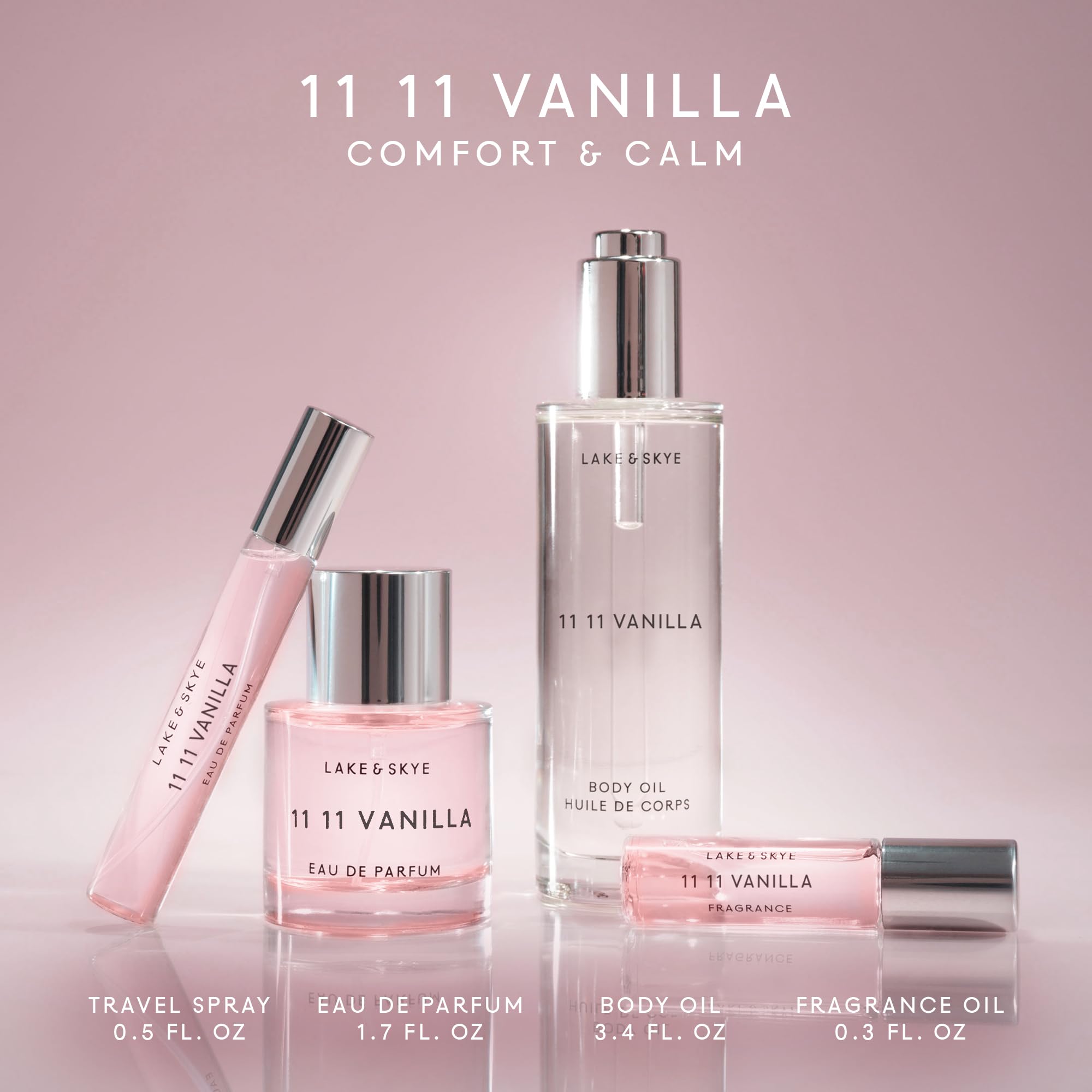 Lake & Skye 11 11 Vanilla Body Oil – Hydrating All-Over Moisturizer, Vegan, Paraben-Free, 10mL