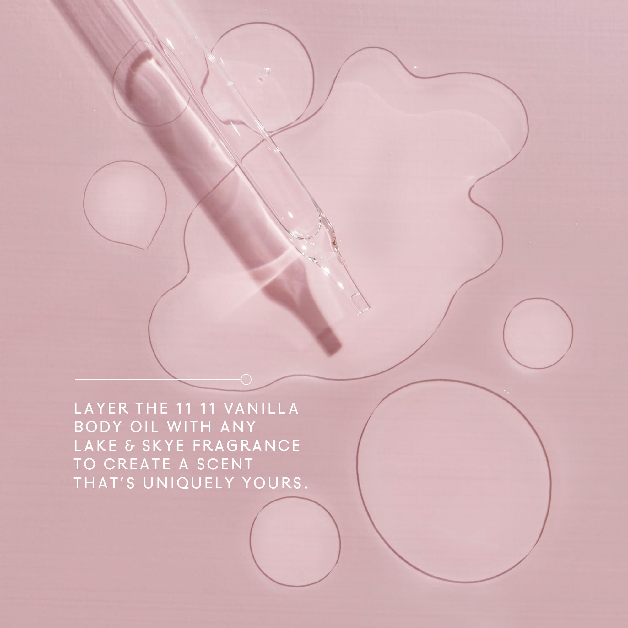 Lake & Skye 11 11 Vanilla Body Oil – Hydrating All-Over Moisturizer, Vegan, Paraben-Free, 10mL