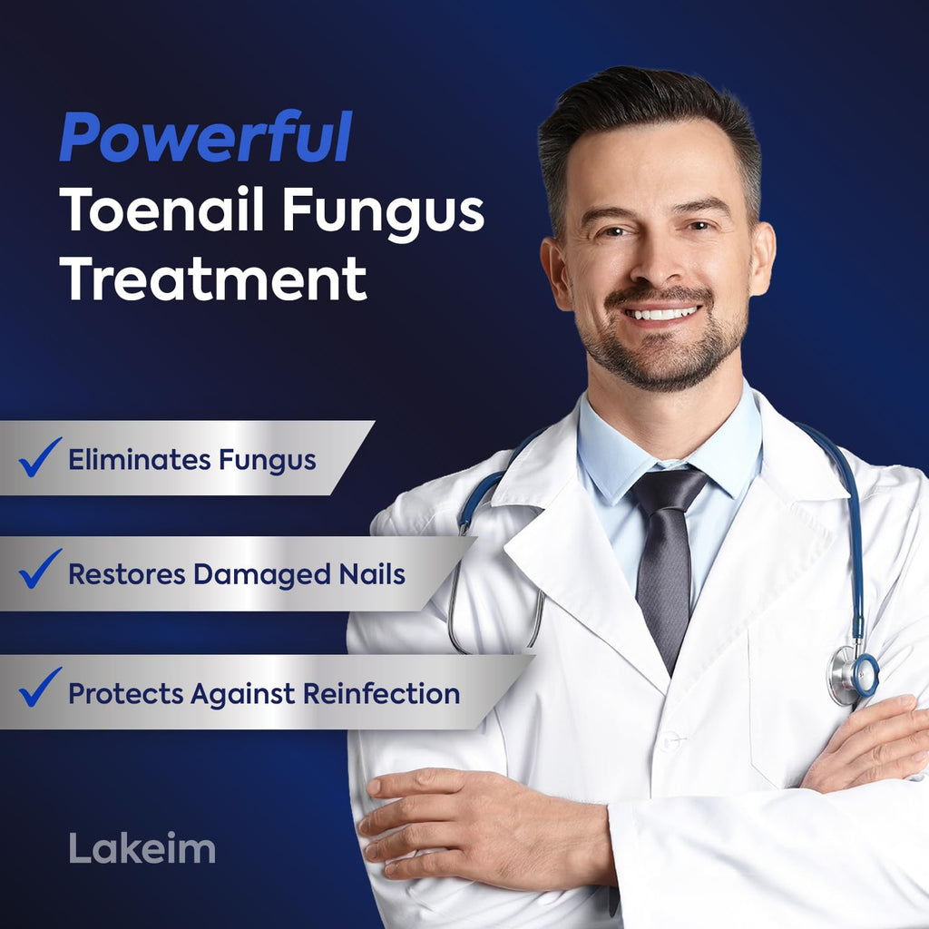 Lakeim Toenail Fungus Treatment Extra Strength – 25% Undecylenic Acid & Tea Tree Oil (3 Pens + 5 Files)