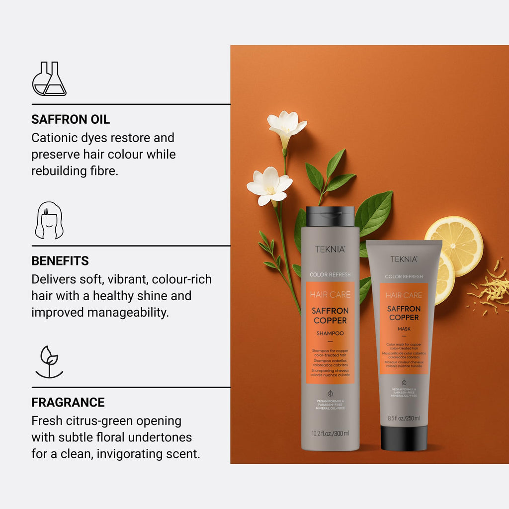 Lakmé Teknia Refresh Saffron Copper Shampoo & Treatment – Full-Size Duo