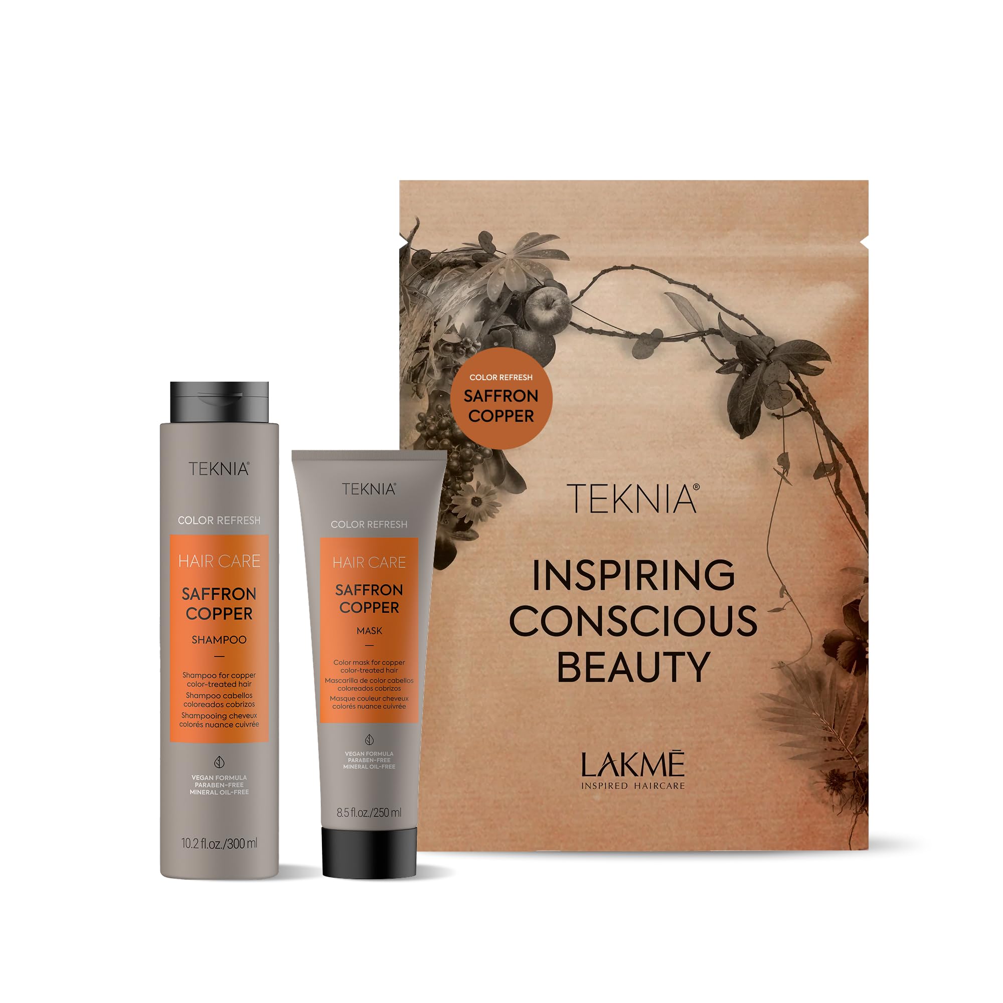 Lakmé Teknia Refresh Saffron Copper Shampoo & Treatment – Full-Size Duo