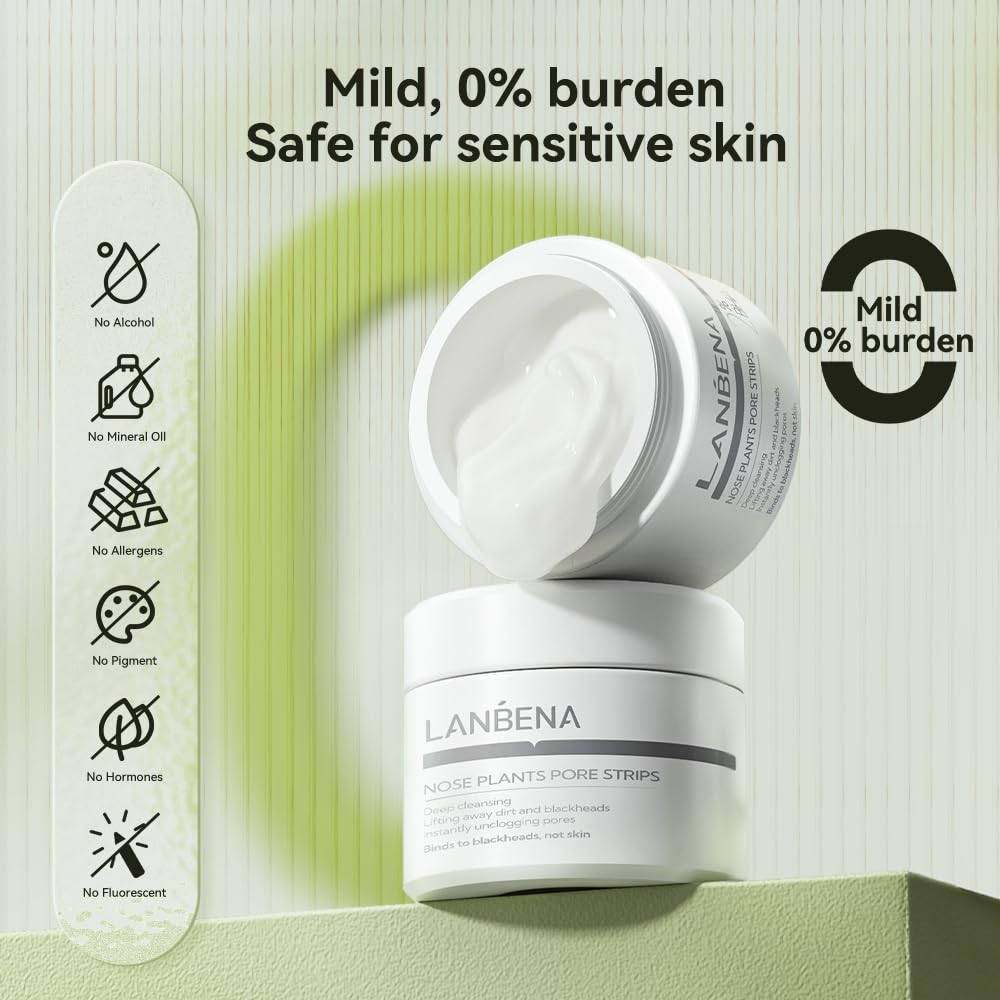 LANBENA Blackhead Mask & Nose Pore Strips — Purifying Peel-Off Mask (1.06 oz)