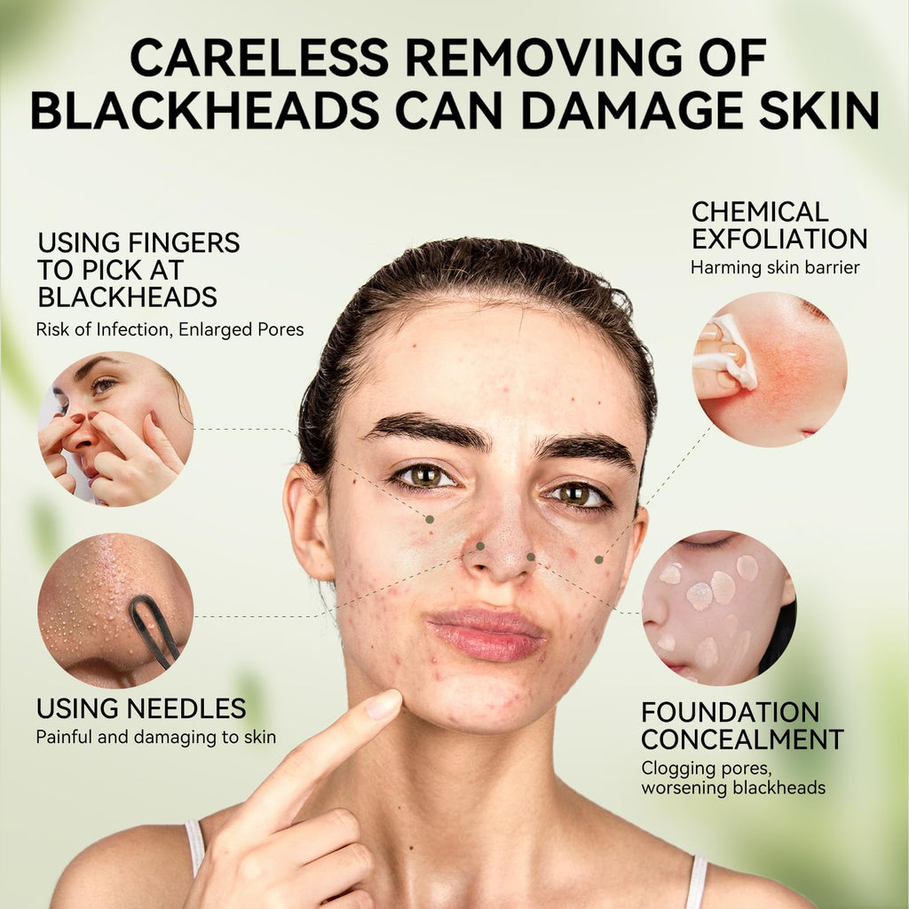 LANBENA Bamboo Charcoal Blackhead Mask & Nose Strips – Deep Pore Cleansing (60 Pcs)