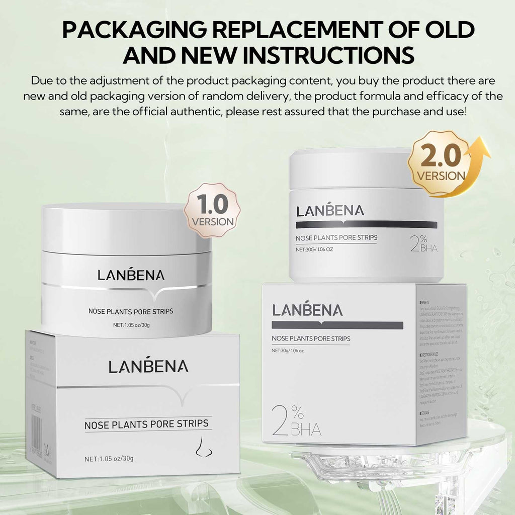 LANBENA Blackhead Remover Nose Strips 60 Pcs | 30 g Mask for Pore Cleansing and Skin Refinement