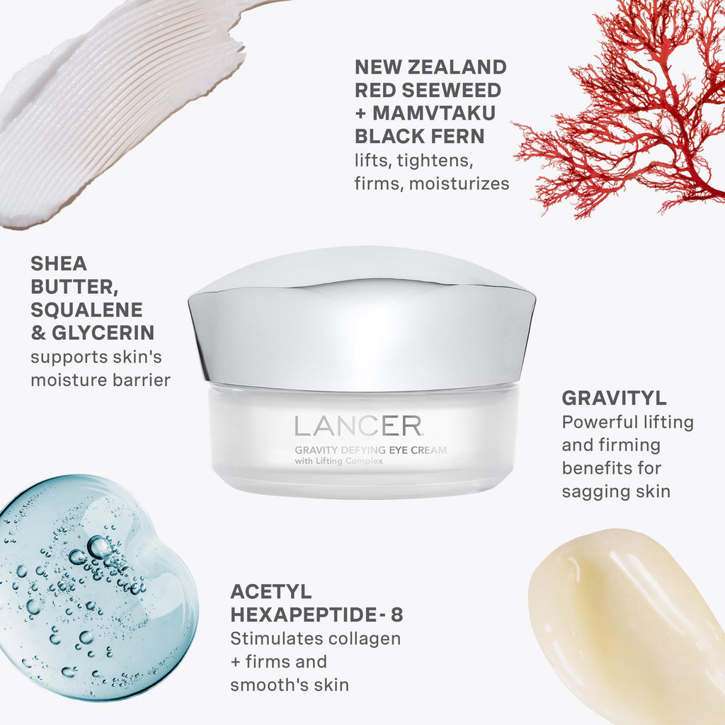 Lancer Gravity Defying Eye Cream – Lifting, Firming & Hydrating Under-Eye Treatment (0.5 Oz)