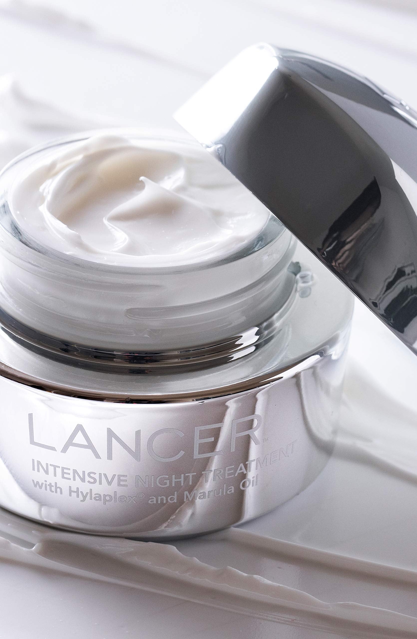 Lancer Intensive Night Treatment with Hylaplex & Marula Oil – Daily Anti-Aging Moisturizer, 1.7 oz