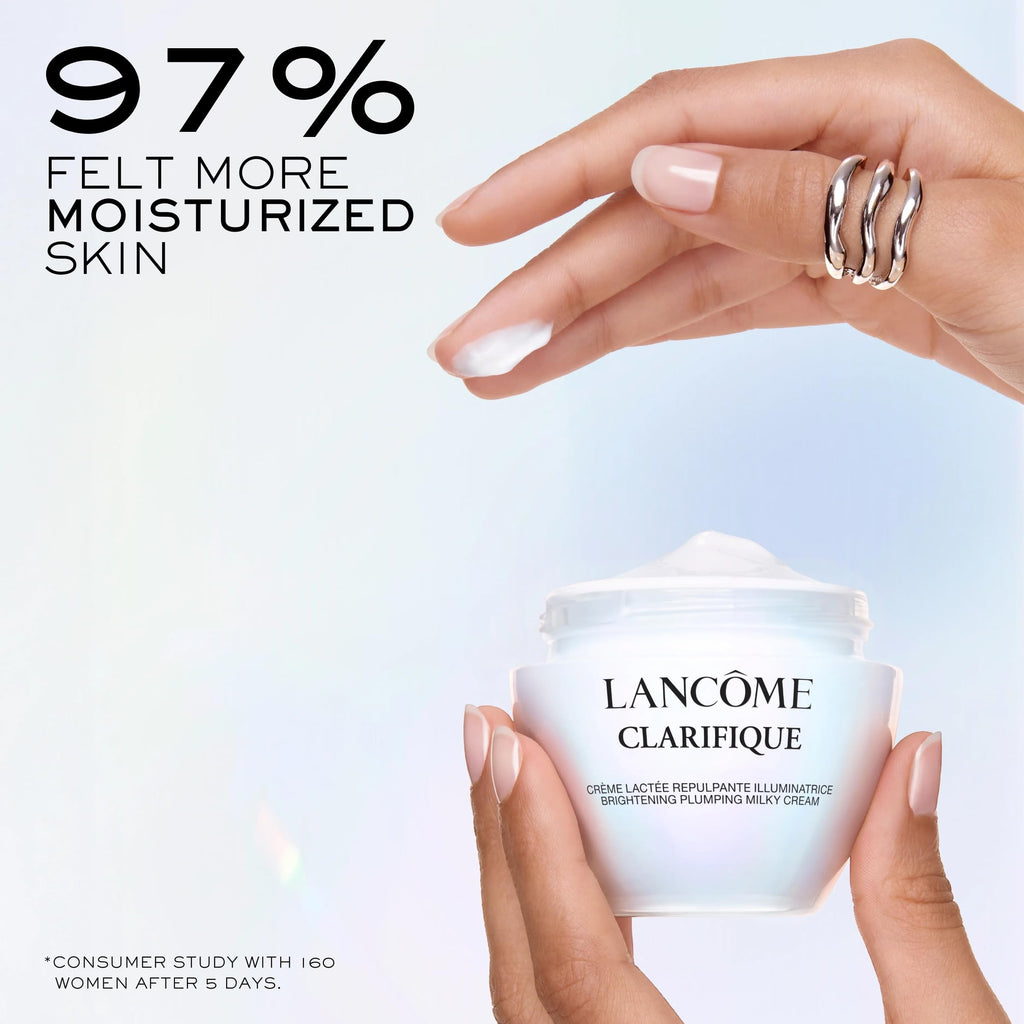 Lancôme Clarifique Milky Cream – Brightening & Hydrating Moisturizer for Oily/Combination Skin | Glass Skin Finish