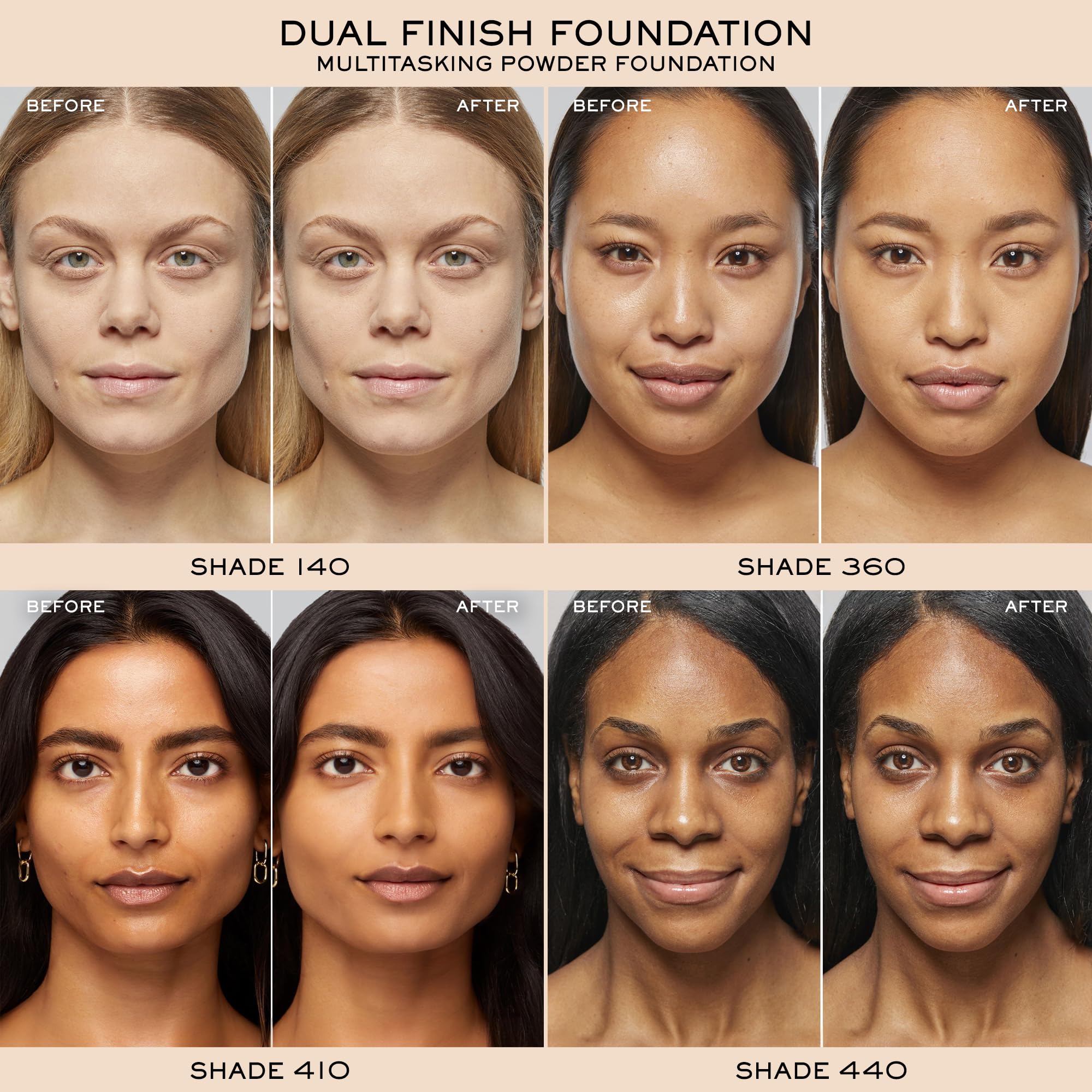 Lancôme Dual Finish Powder Foundation - Natural Matte Finish, Sheer-to-Full Coverage, Longwear | 560