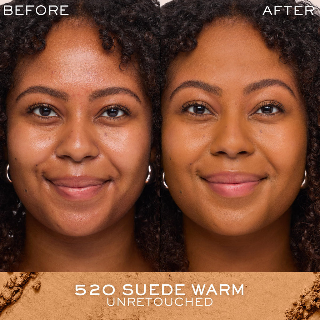 Lancôme Dual Finish Powder Foundation - Natural Matte, Sheer-to-Full Coverage, Longwear | 520 Suede Warm