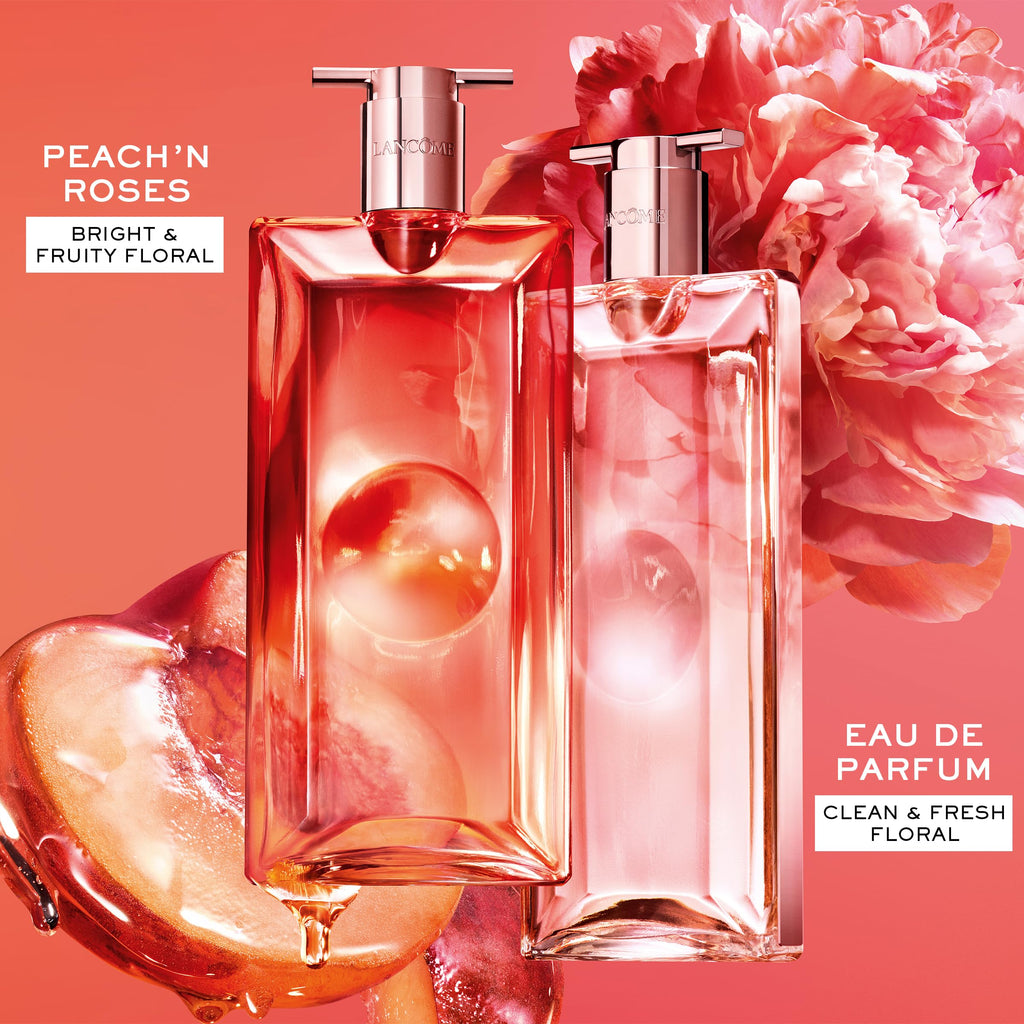 Lancôme Idôle Peach ’N Roses Eau de Parfum, 0.34 fl oz – Juicy Peach, Red Berries & Velvety Rose
