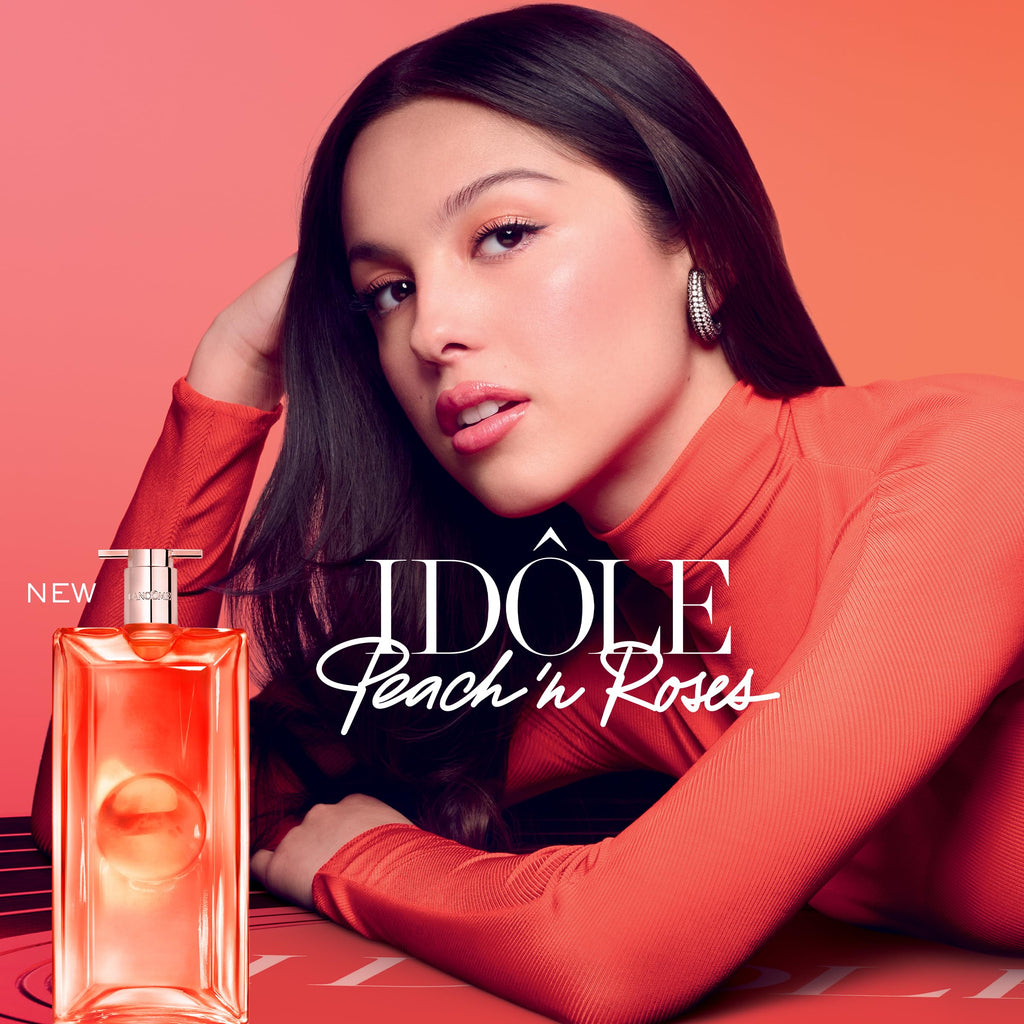 Lancôme Idôle Peach ’N Roses Eau de Parfum, 0.34 fl oz – Juicy Peach, Red Berries & Velvety Rose