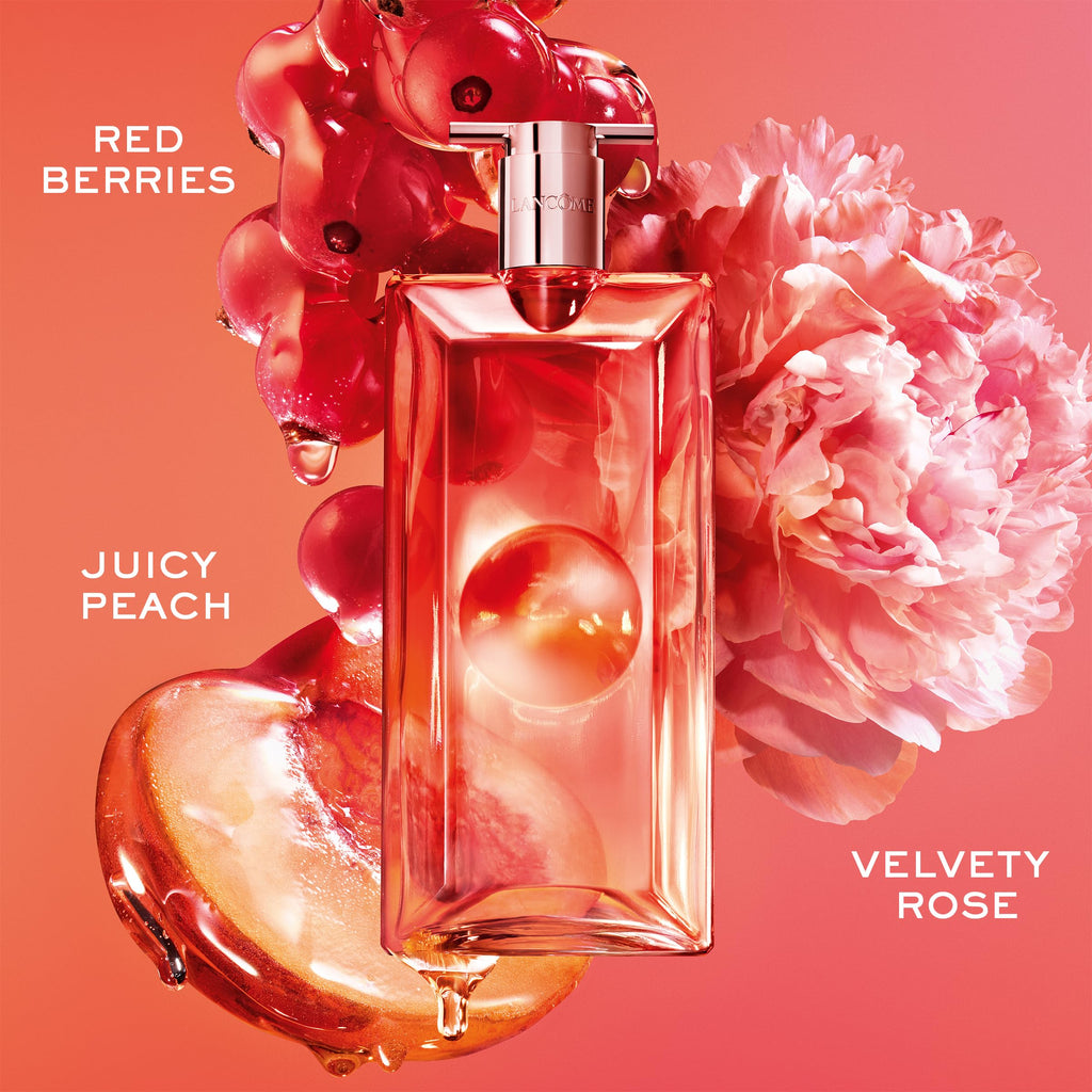 Lancôme Idôle Peach ’N Roses Eau de Parfum, 0.34 fl oz – Juicy Peach, Red Berries & Velvety Rose
