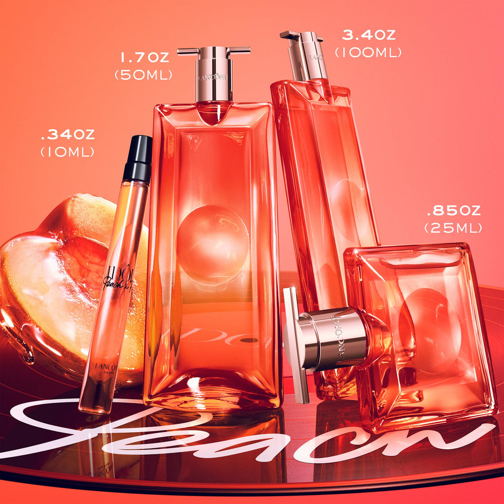 Lancôme Idôle Peach ’N Roses Eau de Parfum, 0.34 fl oz – Juicy Peach, Red Berries & Velvety Rose