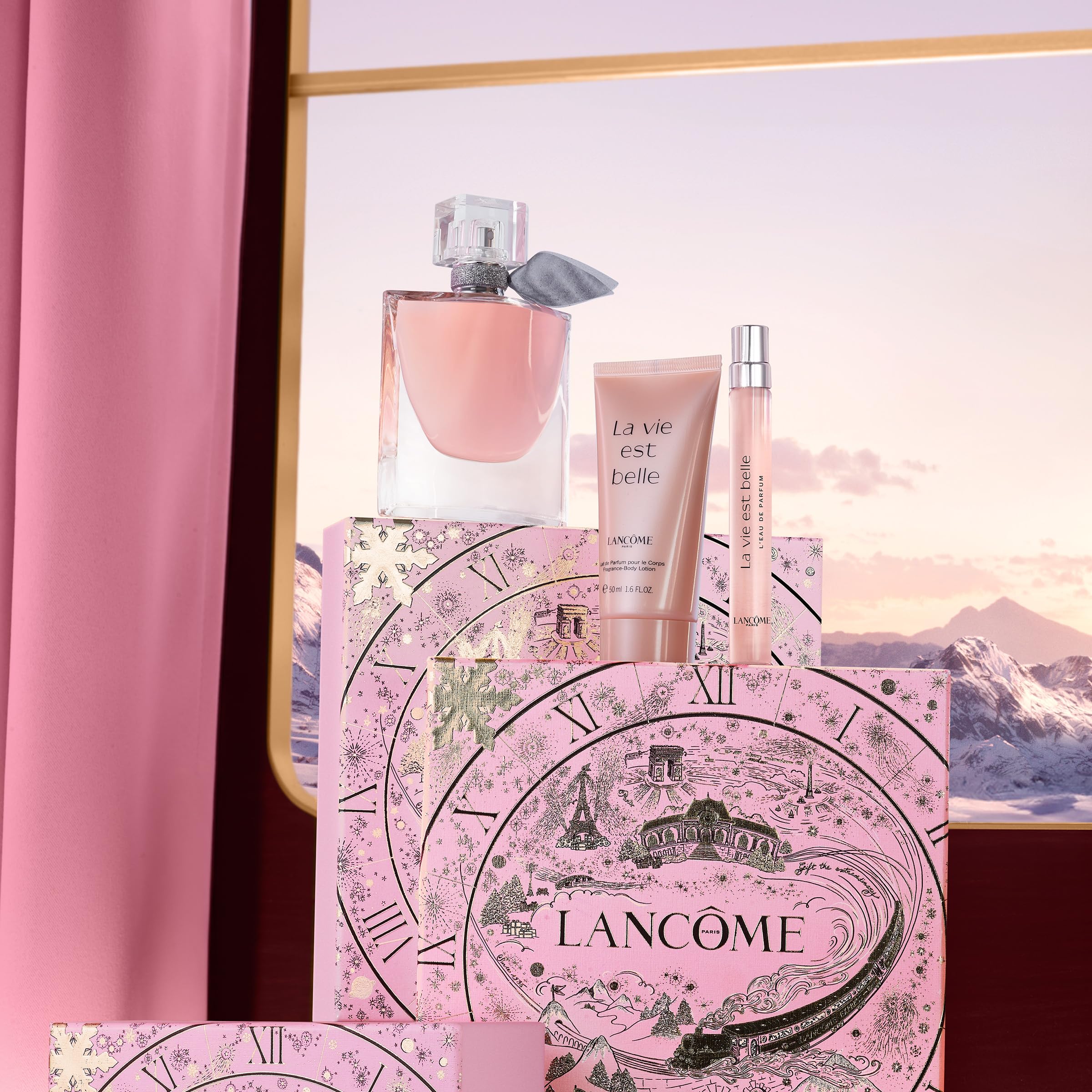 Lancôme La Vie Est Belle Gift Set – Limited Edition: Full-Size Refillable EDP + Purse Spray + Body Lotion