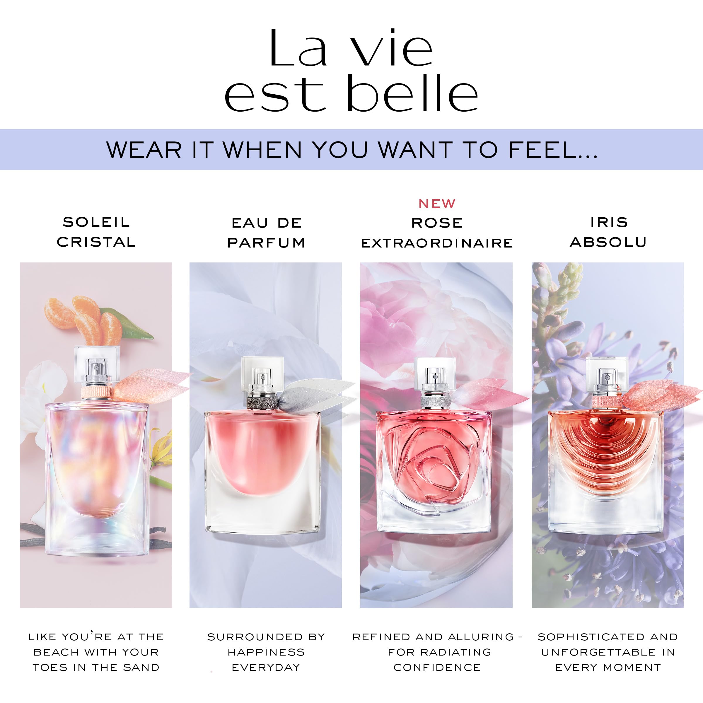 Lancôme La Vie Est Belle Eau de Parfum – Long-Lasting Floral Gourmand with Iris, Patchouli & Vanilla, 1 Fl Oz