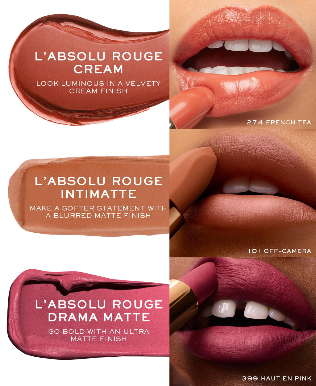 Lancôme L'Absolu Rouge Hydrating Cream Lipstick – Coquette | 18HR Comfort & Smudge-Resistant Finish