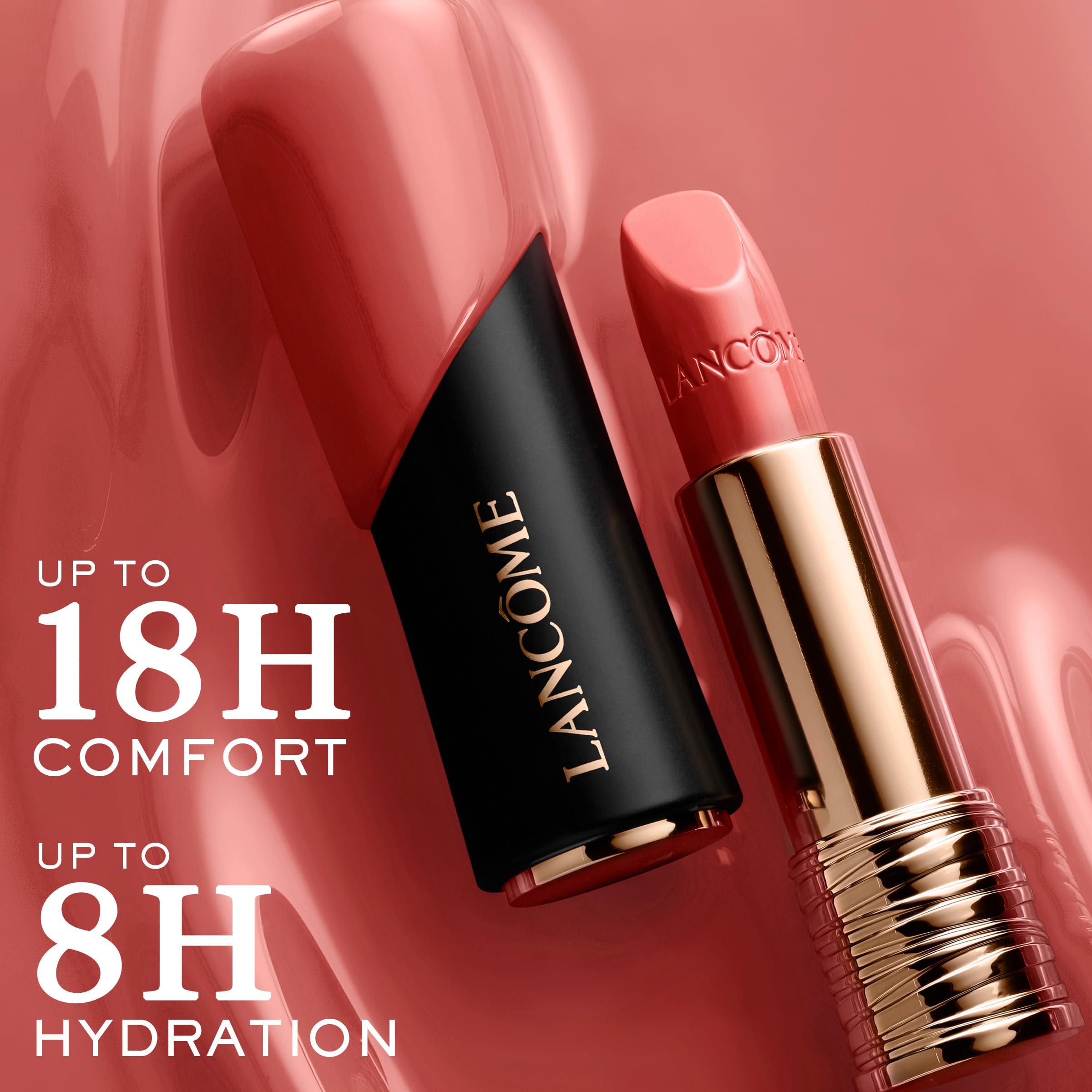 Lancôme L'Absolu Rouge Hydrating Cream Lipstick – Coquette | 18HR Comfort & Smudge-Resistant Finish