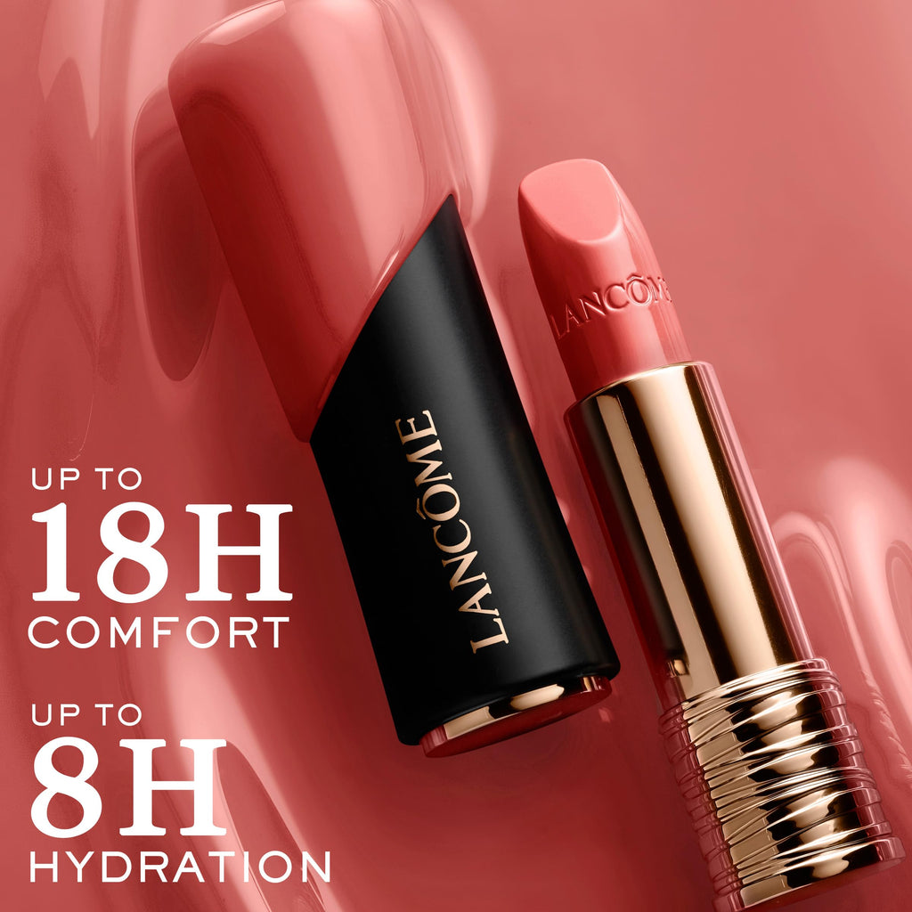 Lancôme L'Absolu Rouge Hydrating Cream Lipstick – 18HR Comfort, Smudge-Resistant (Shade 257 Mon Macaron)